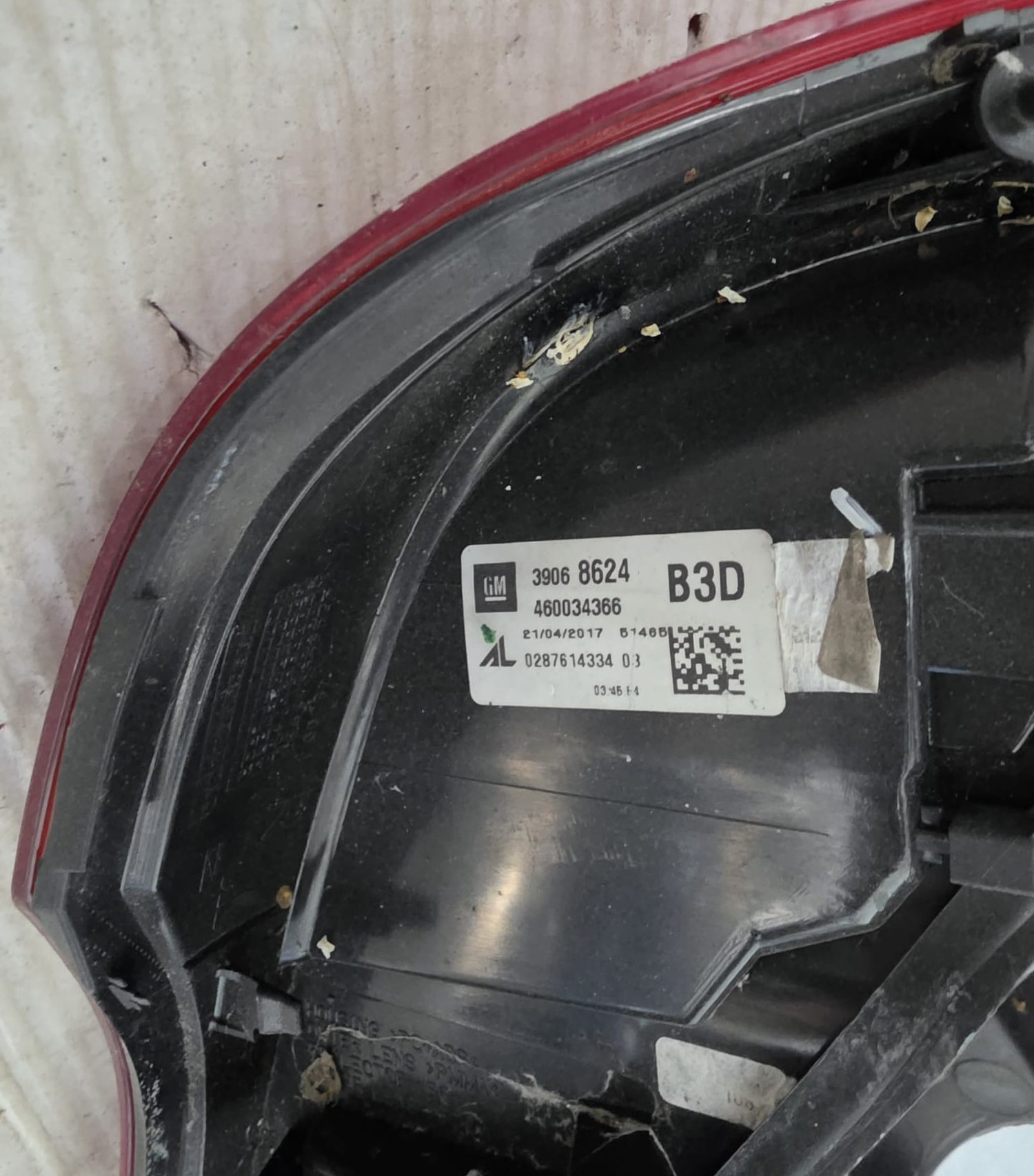 14-18 NISSAN PULSAR N/S PASSENGER NEAR SIDE REAR LIGHT 2016 - Image 2