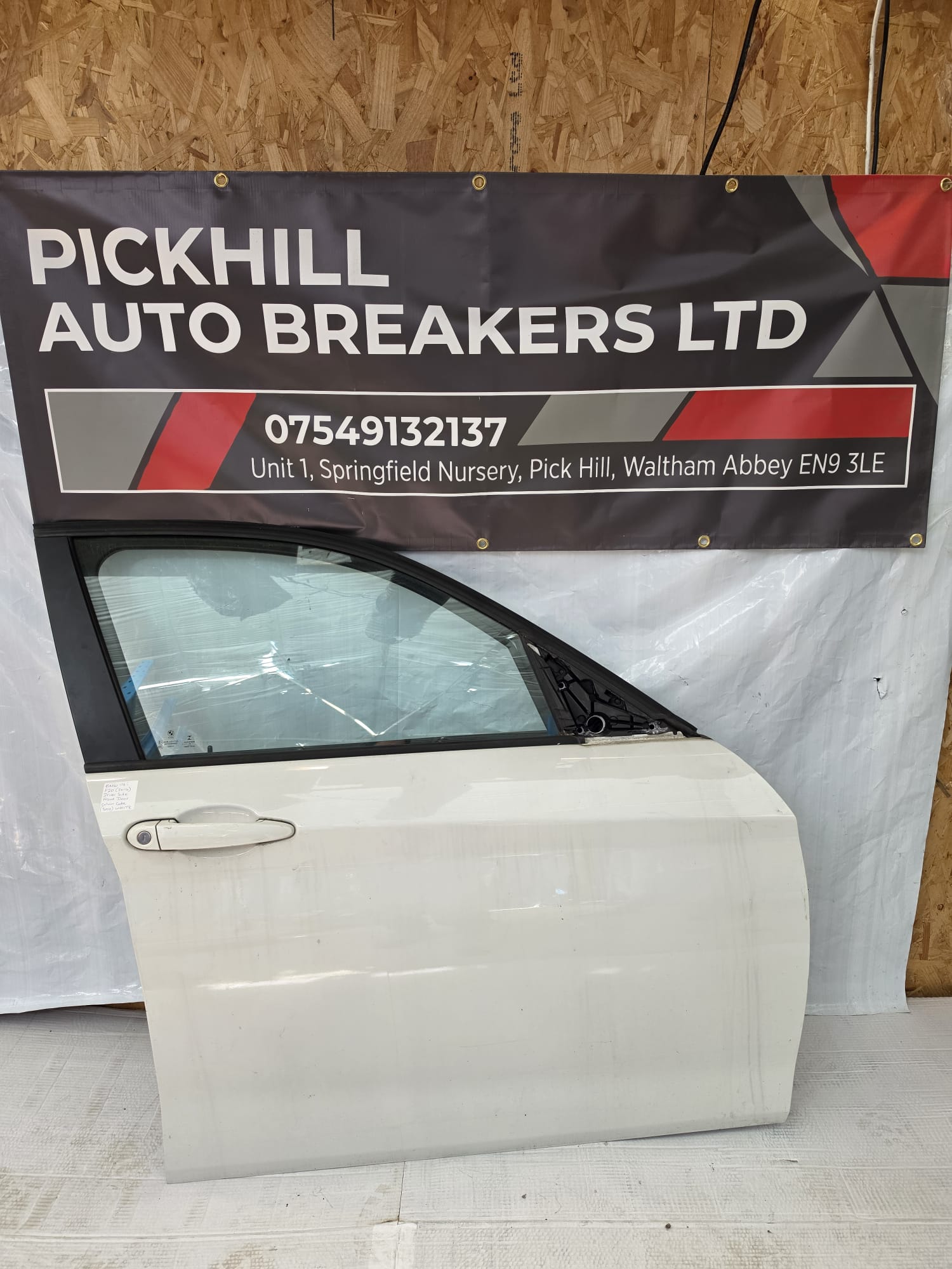 2011-2019 F20 BMW 1 SERIES DRIVER FRONT SIDE WHITE 300 5 DOOR HATCHBACK