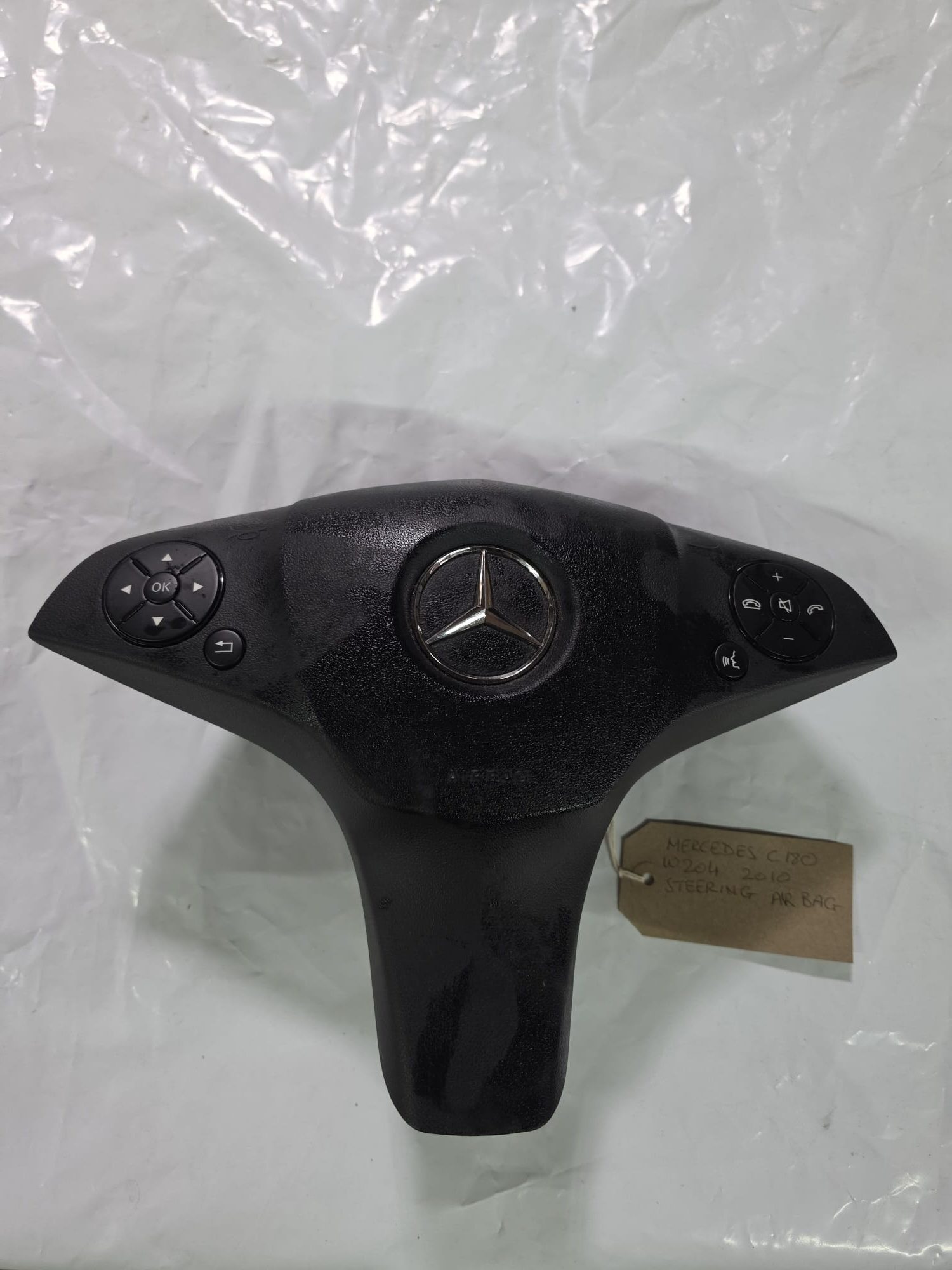 MERCEDES C220 2009 W204 DRIVER STEERING WHEEL SRS BAG 310477096162AJ
