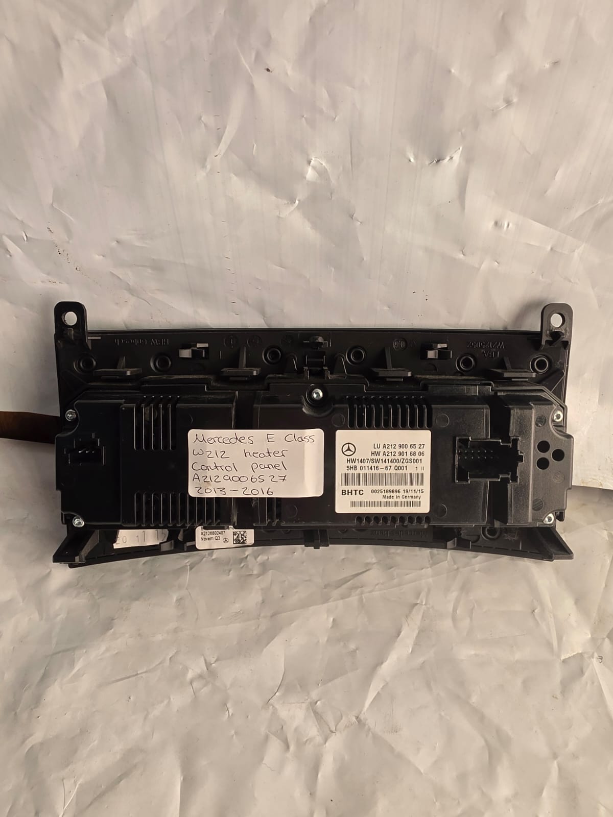 MERCEDES BENZ E CLASS 2015 212 SERIES A/C HEATER CLIMATE CONTROL PANEL A2129006527 - Image 3