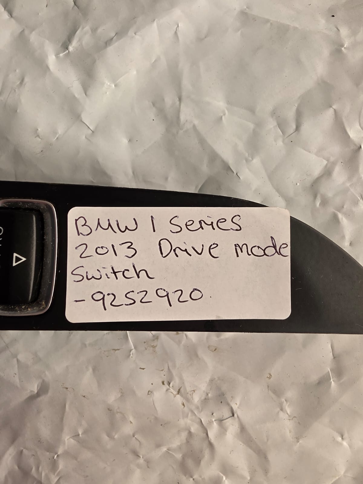 BMW 1 SERIES 2013 DRIVE MODE SWITCH 9252920 - Image 2