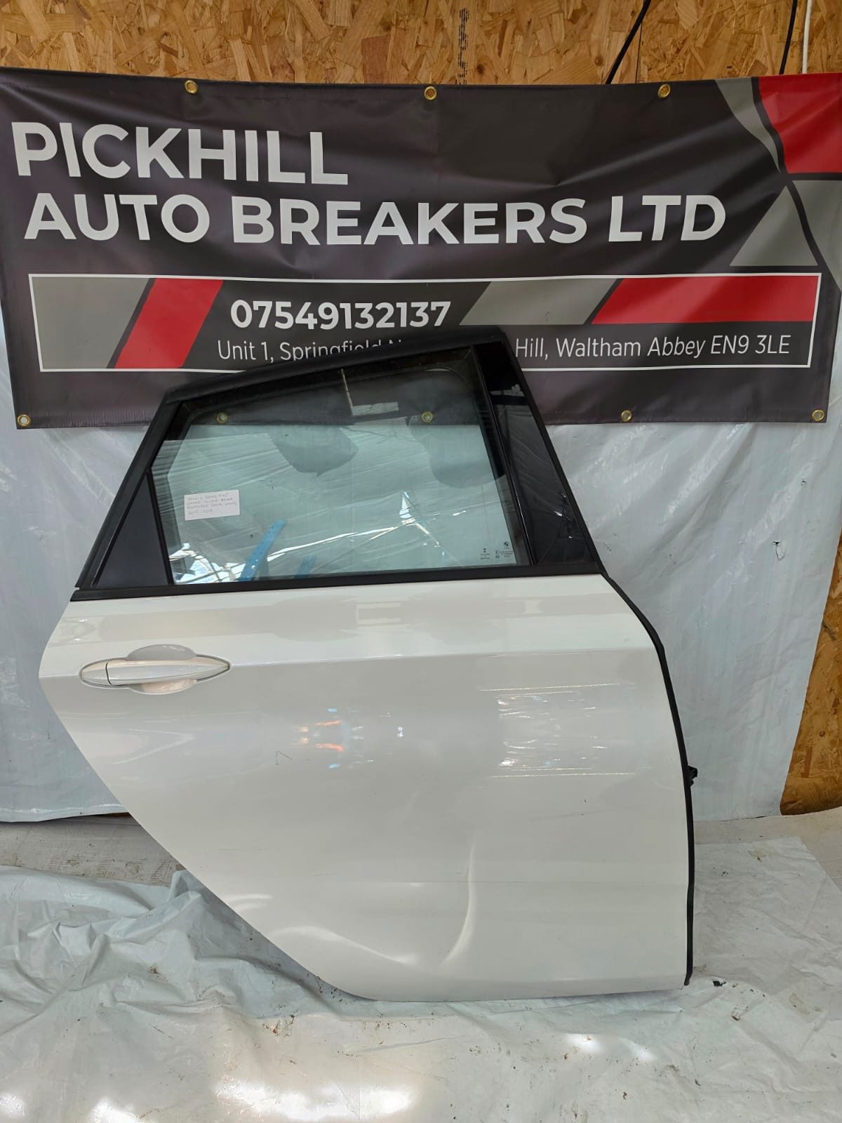 *BMW 2 SERIES F45 GRAND TOURER REAR DRIVER DOOR WHITE 2015-2018