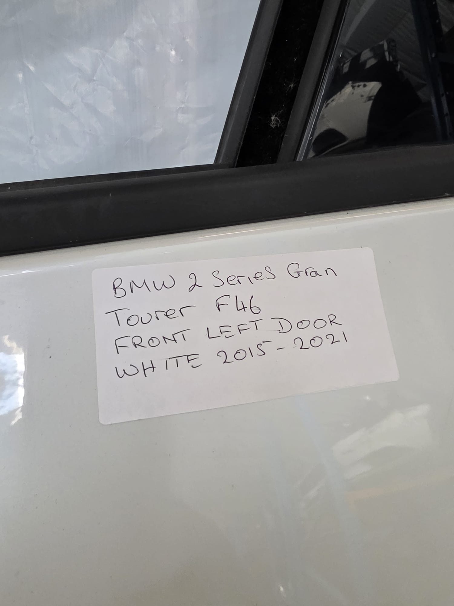*BMW 2 SERIES GRAN TOURER F46 FRONT LEFT DOOR WHITE 2015-2021 - Image 3