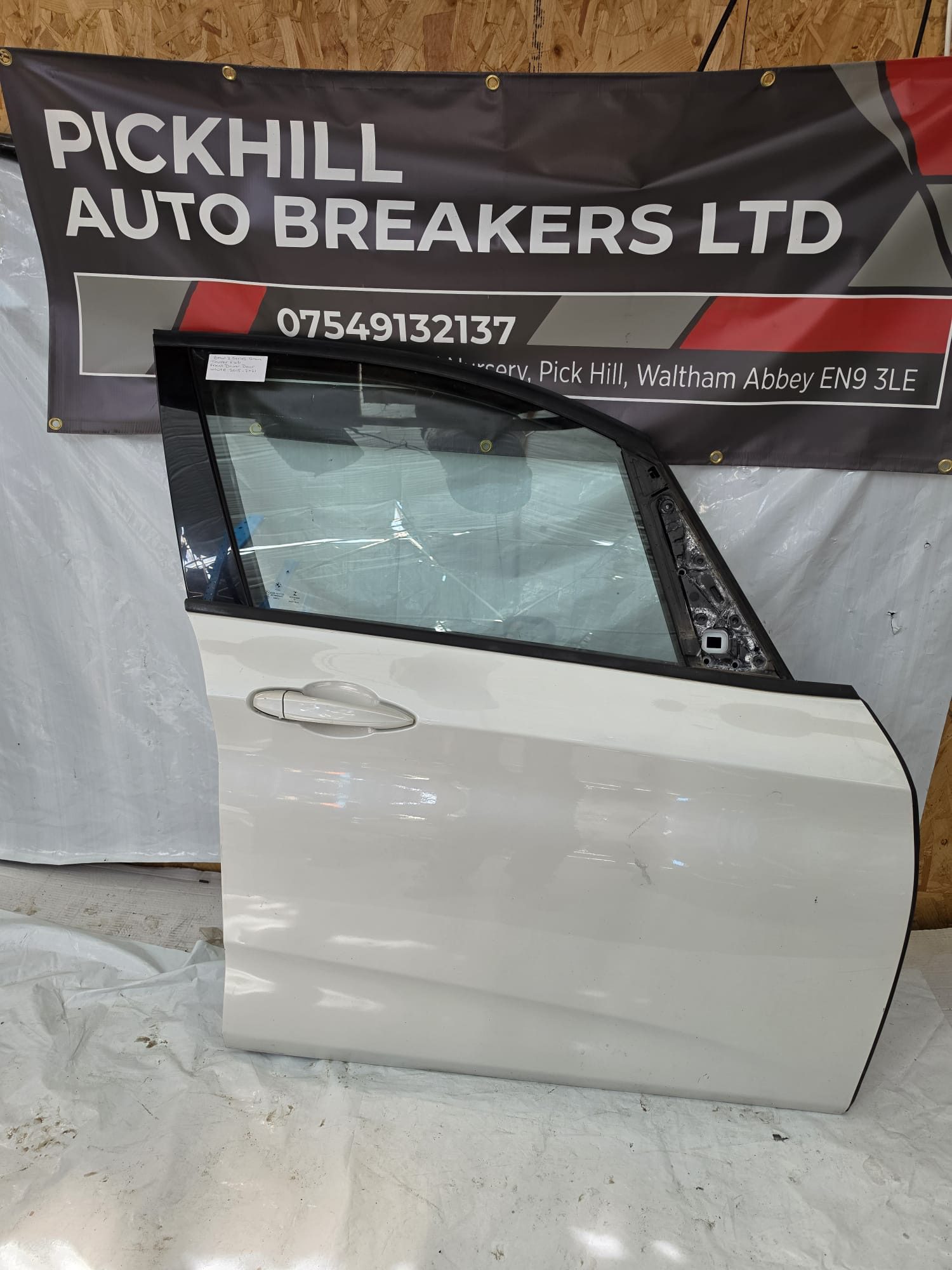 BMW 2 SERIES GRAN TOURER F46 FRONT DRIVER DOOR WHITE 2015-2021