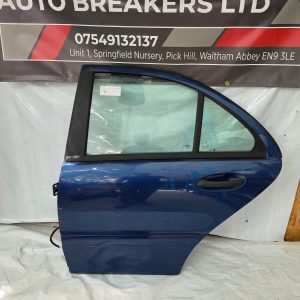 MERCEDES C CLASS C200 2000-2008 PASSENGER REAR DOOR 4DR SALOON BLUE