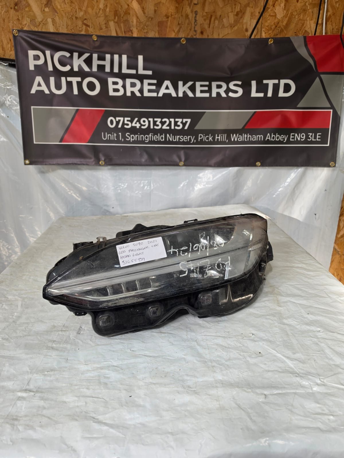 VOLVO SV90 2021 LED PASSENGER SIDE HEADLIGHT 31655939