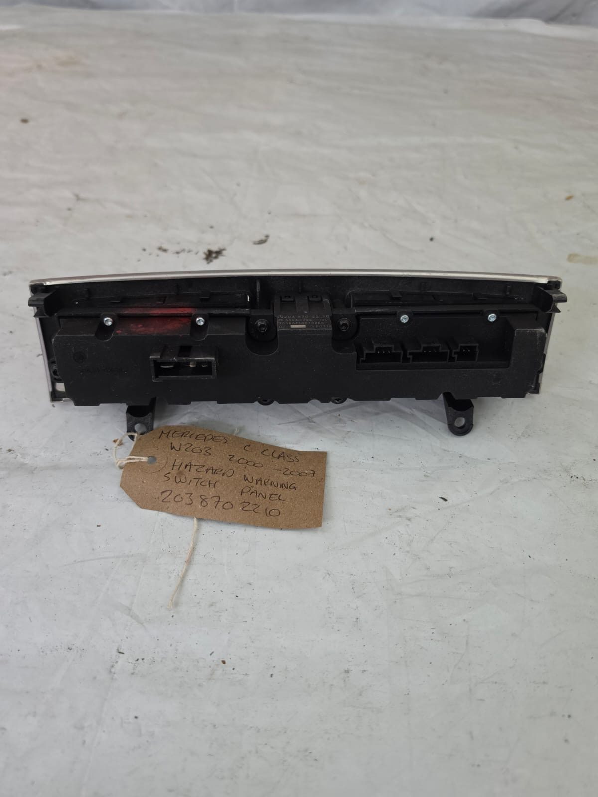 MERCEDES C CLASS W203 2000-2007 HAZARD WARNING SWITCH PANEL 2038702210 - Image 2