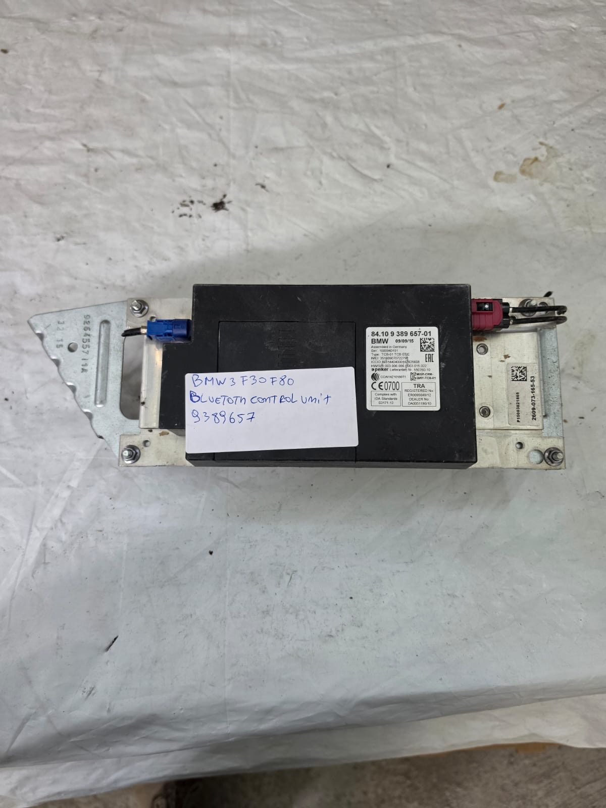 BMW 3 SERIES F30 F80 BLUETOOTH CONTROL UNIT 9389657