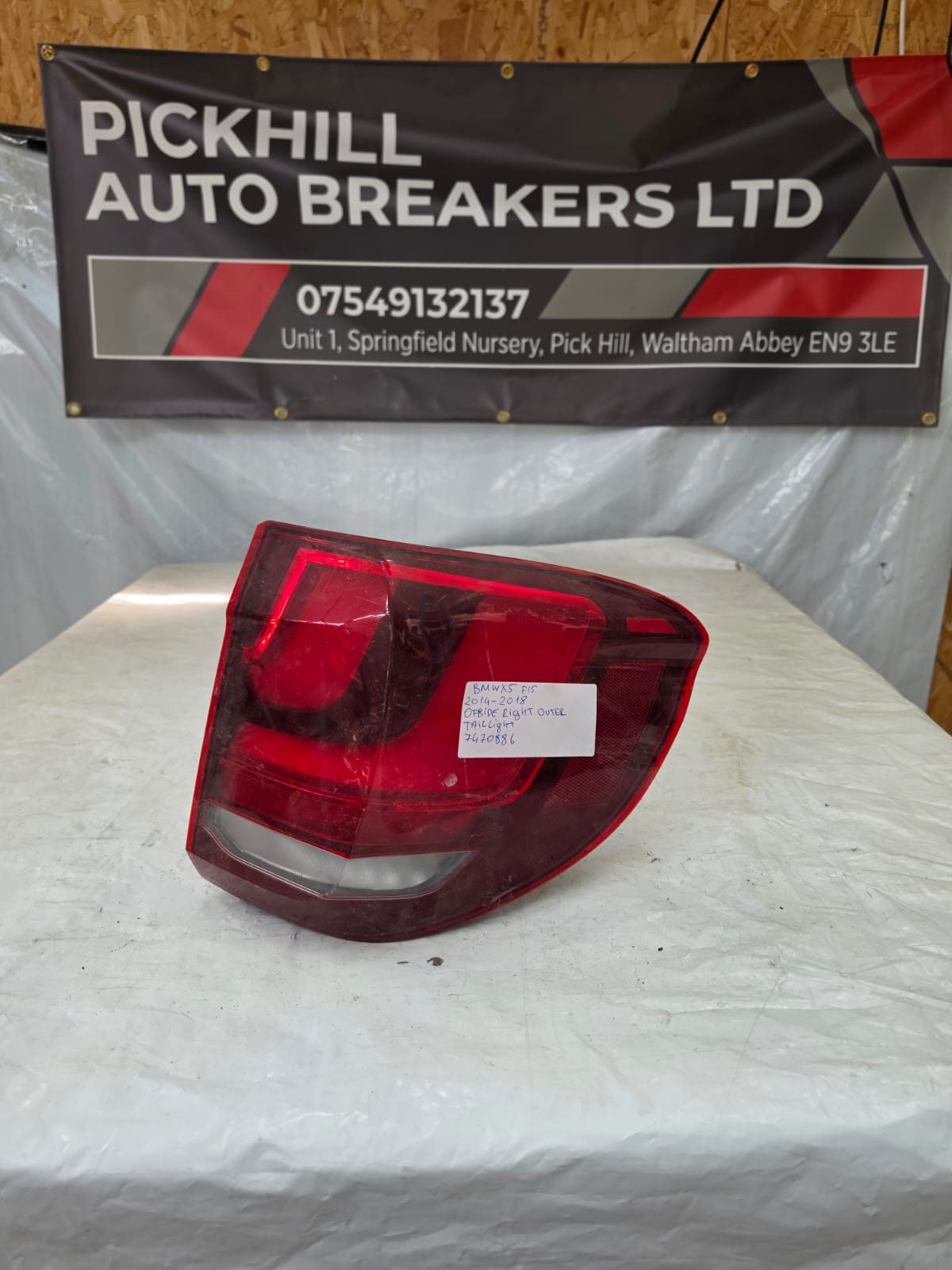 BMW X5 F15 2014-2018 OFFSIDE RIGHT OUTER TAIL LIGHT 7470886