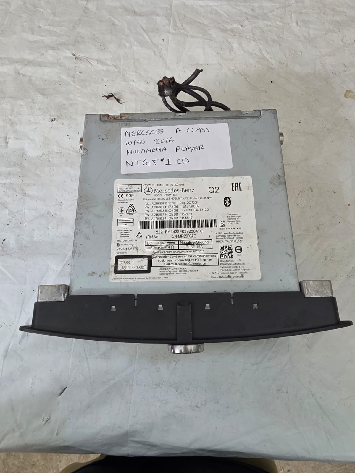 MERCEDES A CLASS W176 2016 MULTIMEDIA PLAYER NTG5*1 CD - Image 3