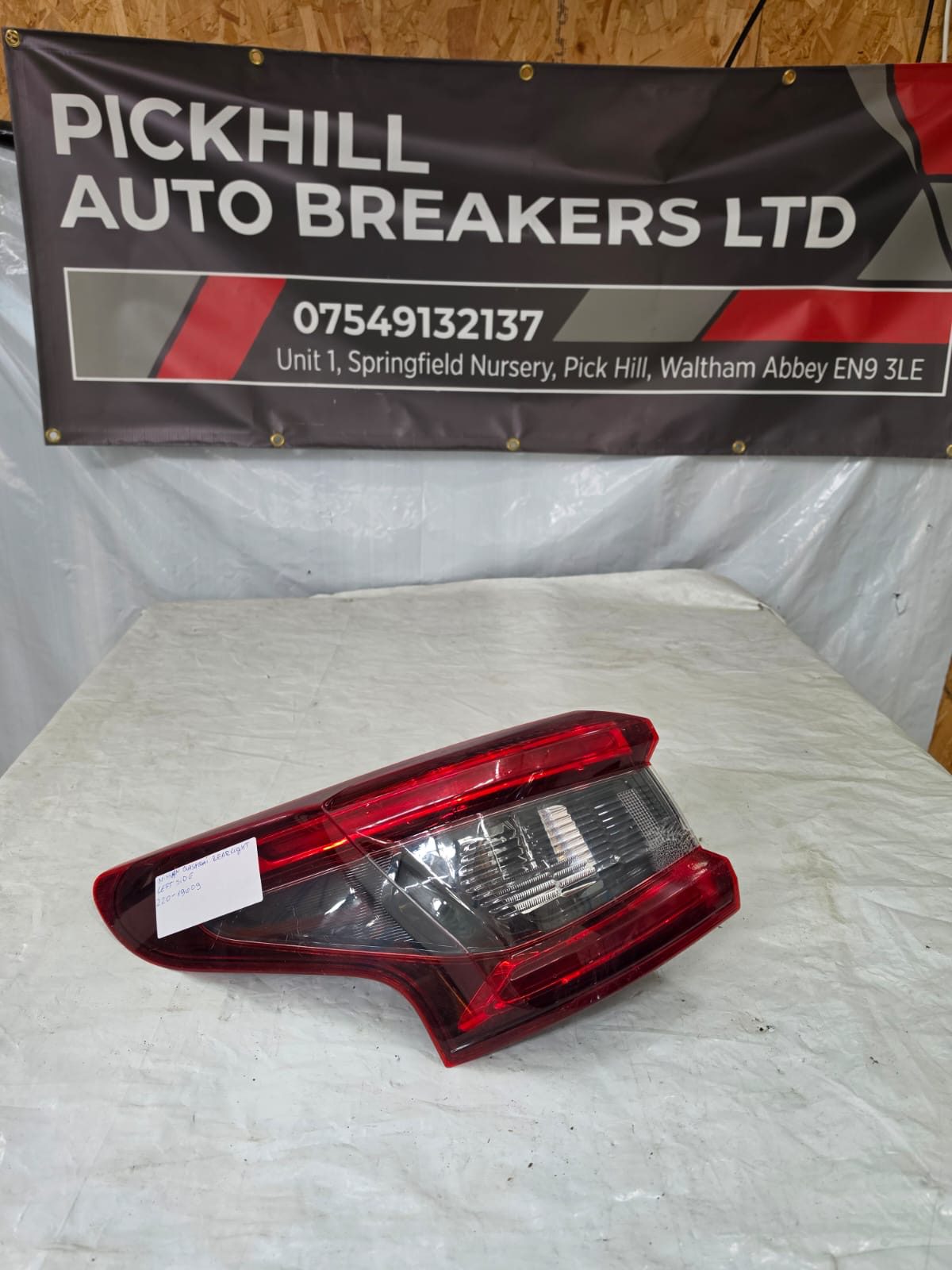 NISSAN QASHQAI 2018-2019 REAR LIGHT LEFT SIDE 22019009