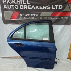 *MERCEDES C CLASS W203 REAR DRIVER SIDE RIGHT DOOR 2007 BLUE