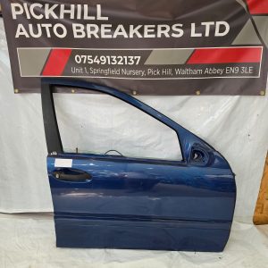 *MERCEDES C CLASS W203 FRONT DRIVER SIDE RIGHT DOOR 2007 BLUE