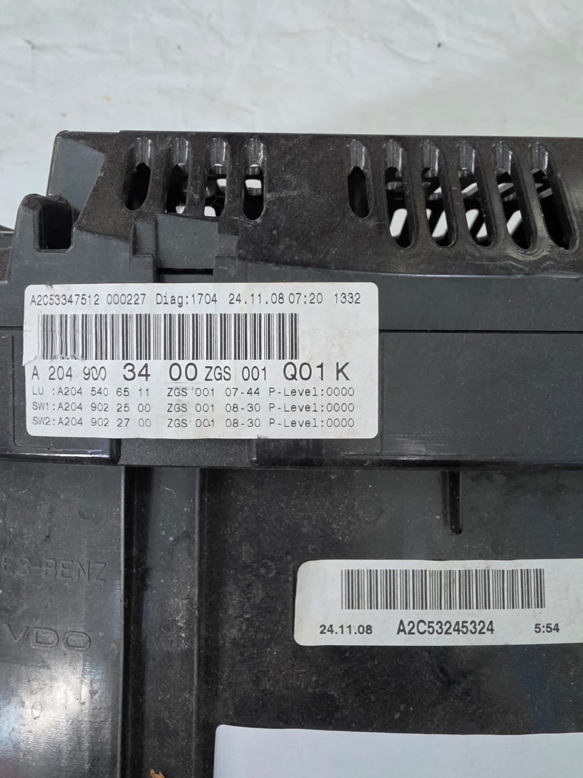 MERCEDES C CLASS 09-14 SPEEDO CLOCK REV COUNTER A2C53245324 - Image 5