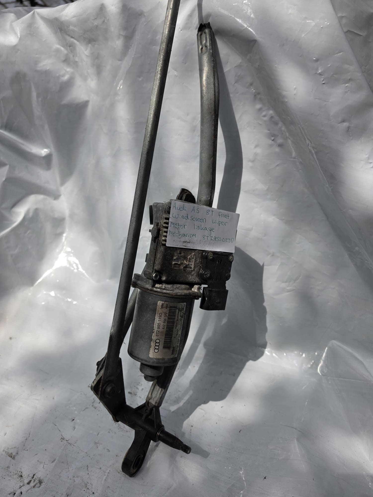 AUDI A5 8T FRONT SUNSCREEN WIPER MOTOR LINKAGE MECHANISM 8T2955023D - Image 2