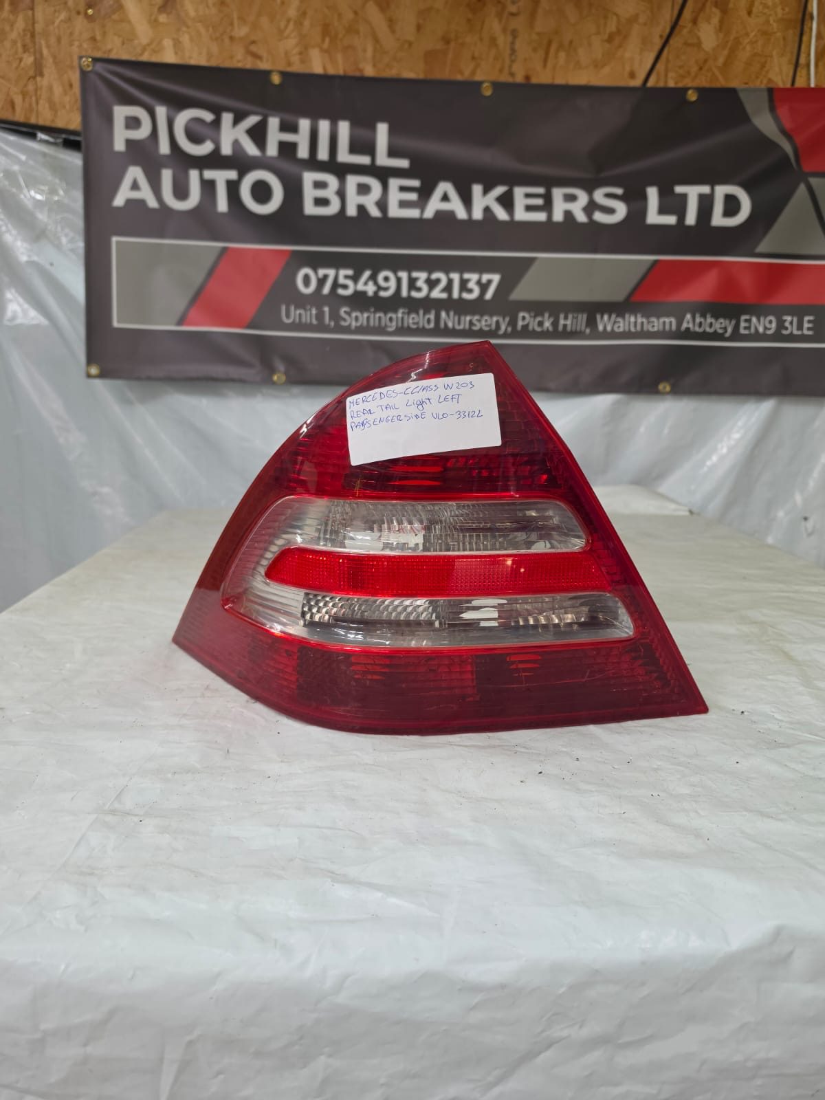 MERCEDES C CLASS W203 REAR TAIL LIGHT LEFT PASSENGER SIDE UL03312L