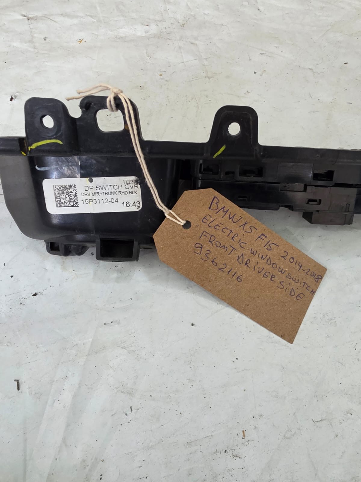 BMW X5 F15 2014-2018 ELECTRIC WINDOWS SWITCH DRIVER SIDE 9362116 - Image 3