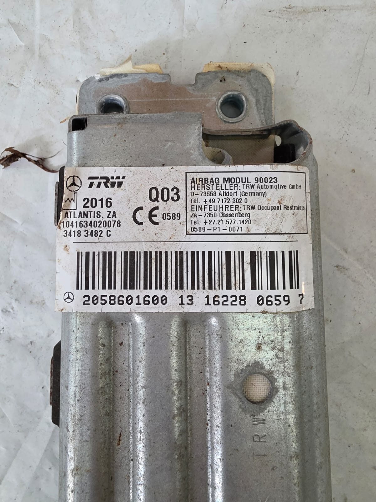 MERCEDES C CLASS W205 KNEE AIRBAG RIGHT DRIVER SIDE 2058601600 - Image 2