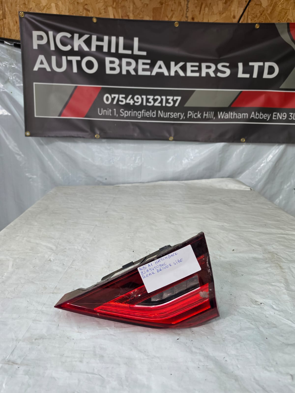 AUDI A1 HATCHBACK 2018-2026 REAR DRIVER SIDE INNER TAIL LIGHT 82A945094C