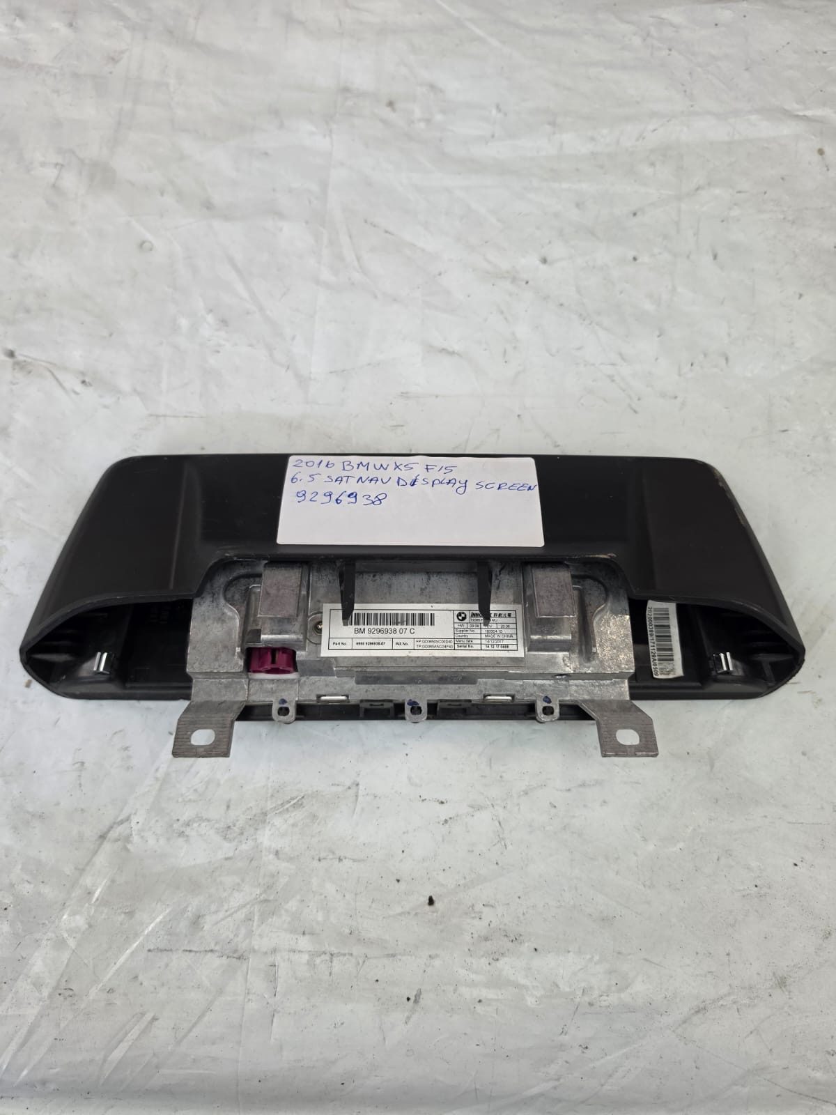 BMW X5 F15 2016 6.5 SAT NAV DISPLAY SCREEN 9296938 - Image 2