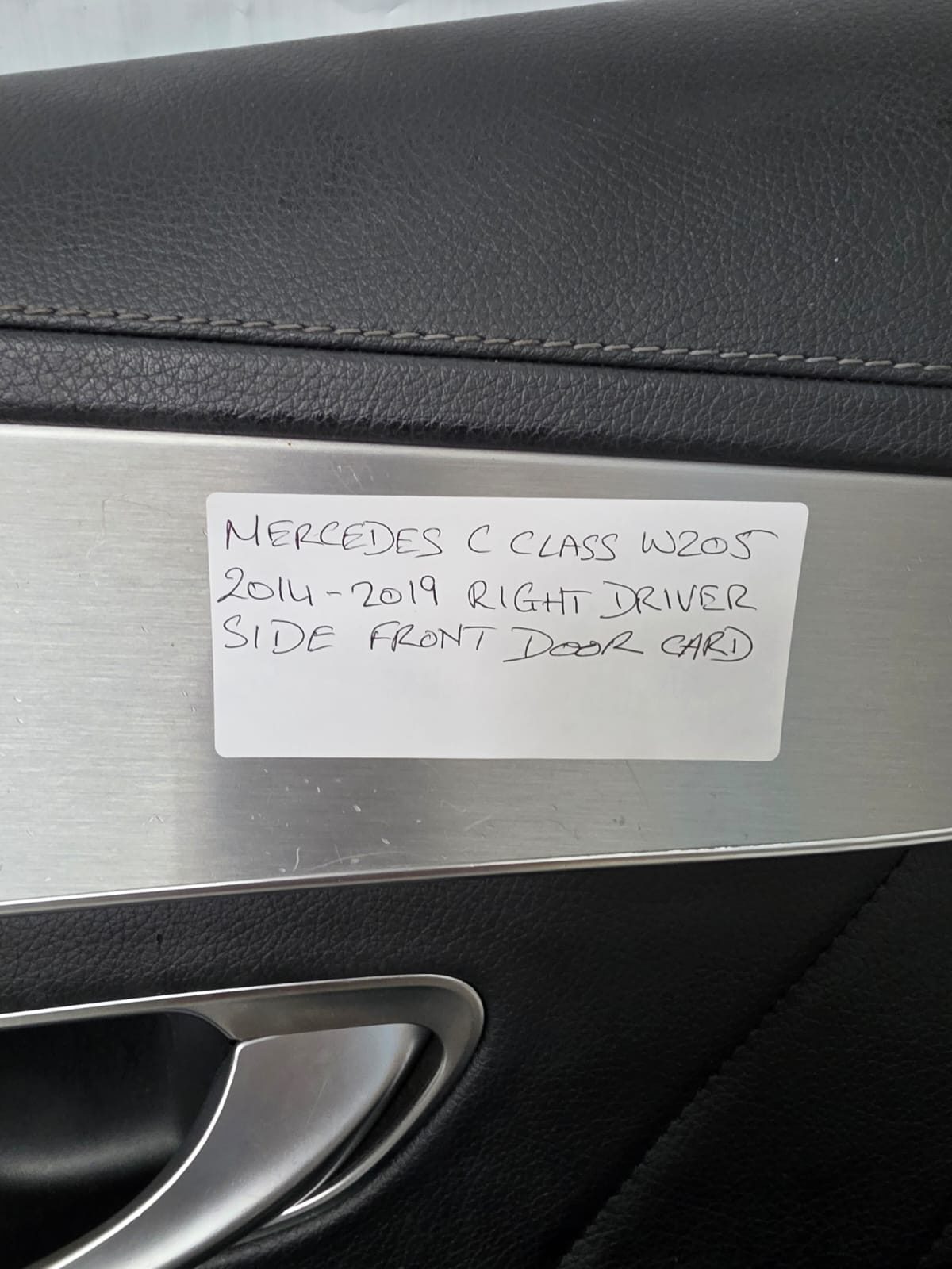 MERCEDES C CLASS W205 2014-2019 RIGHT DRIVER SIDE FRONT DOOR CARD - Image 3