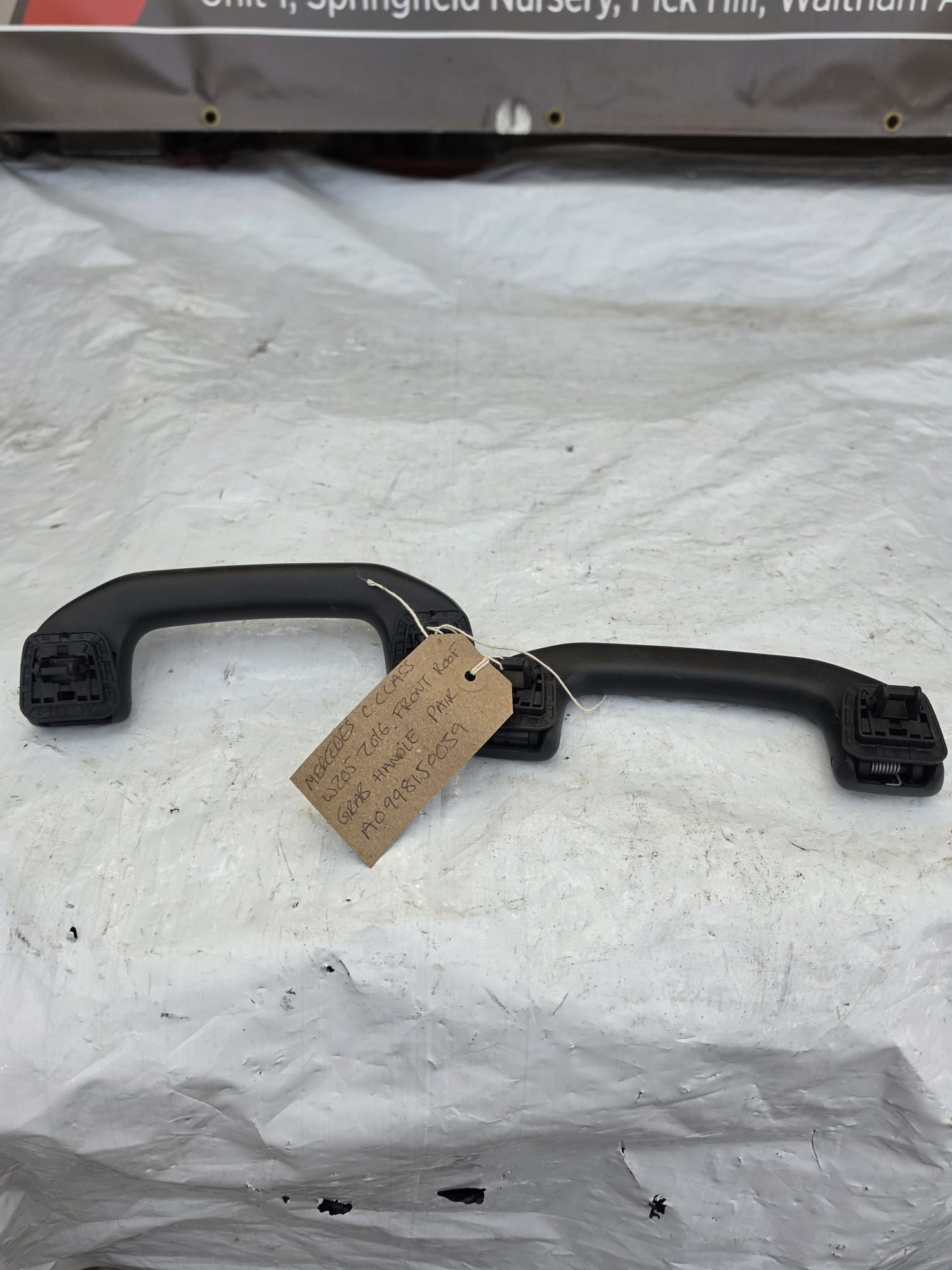 MERCEDES C CLASS W205 2016 FRONT ROOF GRAB HANDLE PAIR A0998150039