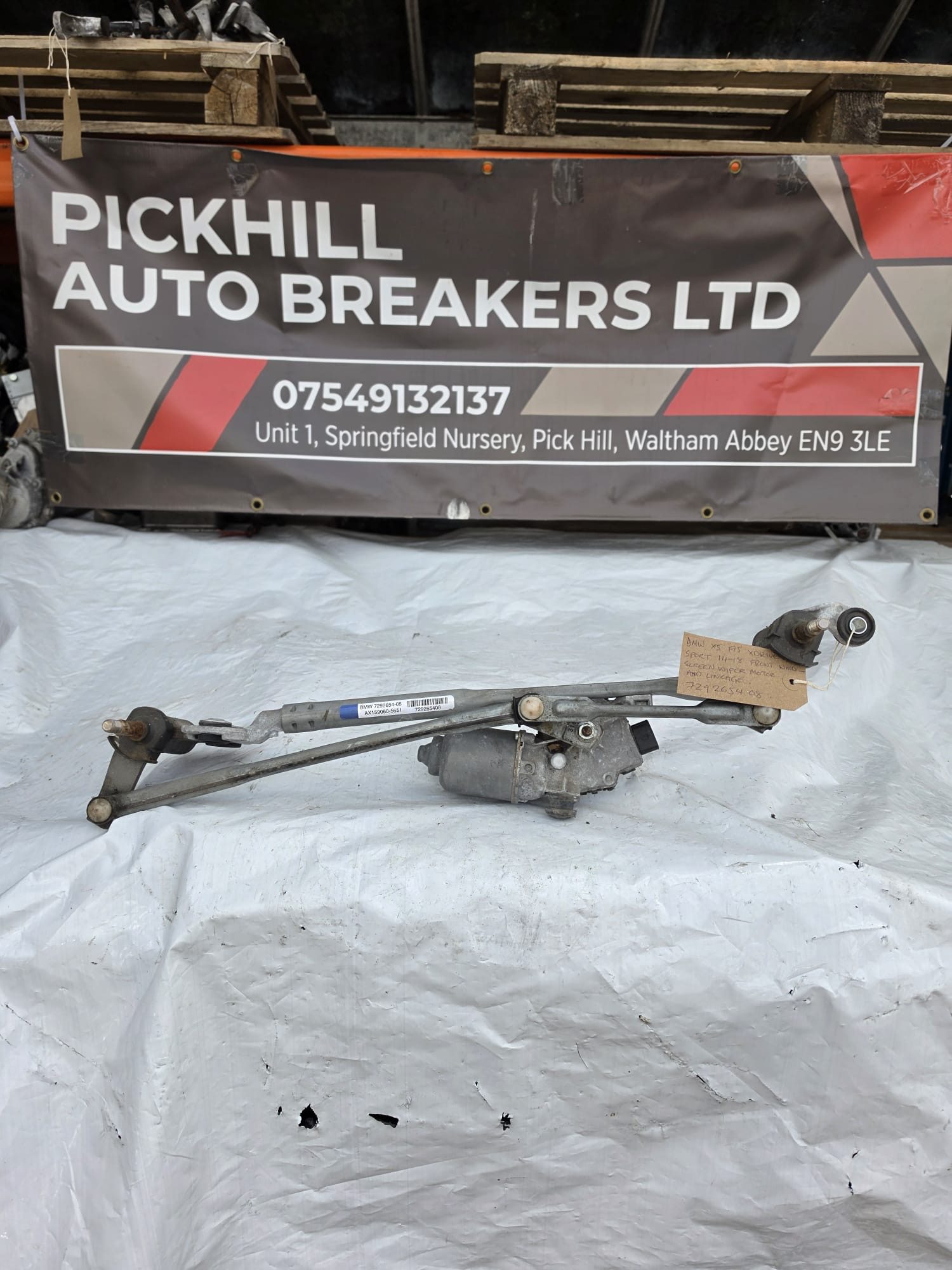 BMW X5 F15 XDRIVE M SPORT 14-18 FRONT WINDSCREEN WIPER MOTOR AND LINKAGE 729265408