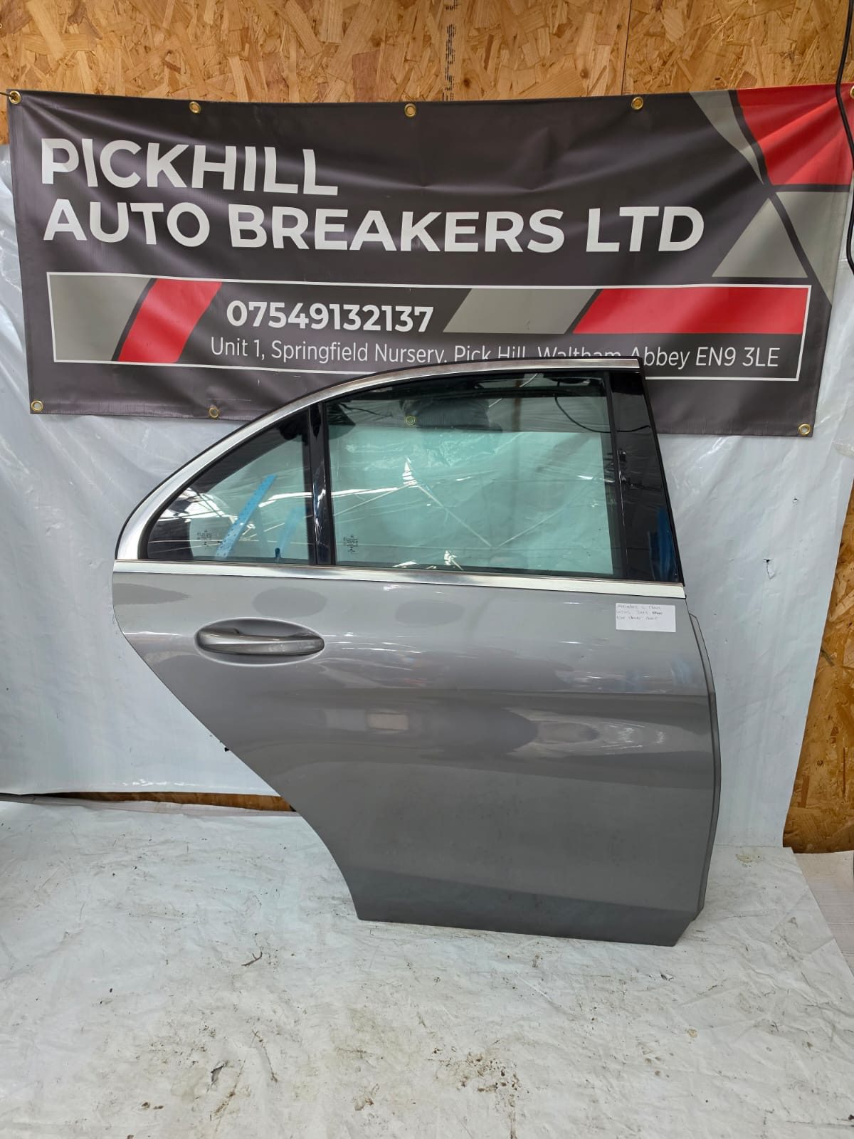 *MERCEDES C CLASS W205 2015 REAR DRIVER DOOR